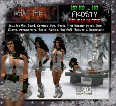 Second Life Marketplace - Frosty Sexy Snowman Christmas Outfit